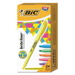 Bic - Markers & Paintsticks Type: Highlighter Color: Yellow; Orange; Pink; Green; Blue - Americas Industrial Supply