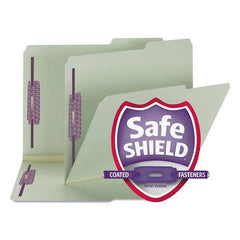 SMEAD - File Folders, Expansion Folders & Hanging Files Folder/File Type: File Folders with Top Tab Fastener Color: Green - Americas Industrial Supply