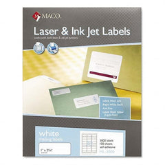 MACO - Labels, Ribbons & Tapes Type: Address Label Color: White - Americas Industrial Supply