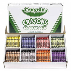 Crayola - Markers & Paintsticks Type: All Purpose Wax Crayon Color: Black; Blue; Brown; Green; Orange; Red; Violet; Yellow - Americas Industrial Supply