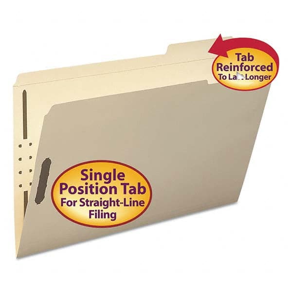 SMEAD - File Folders, Expansion Folders & Hanging Files Folder/File Type: File Folders with Top Tab Fastener Color: Manila - Americas Industrial Supply