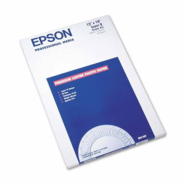 Epson - Office Machine Supplies & Accessories Office Machine/Equipment Accessory Type: Photo Paper For Use With: Inkjet Printers - Americas Industrial Supply