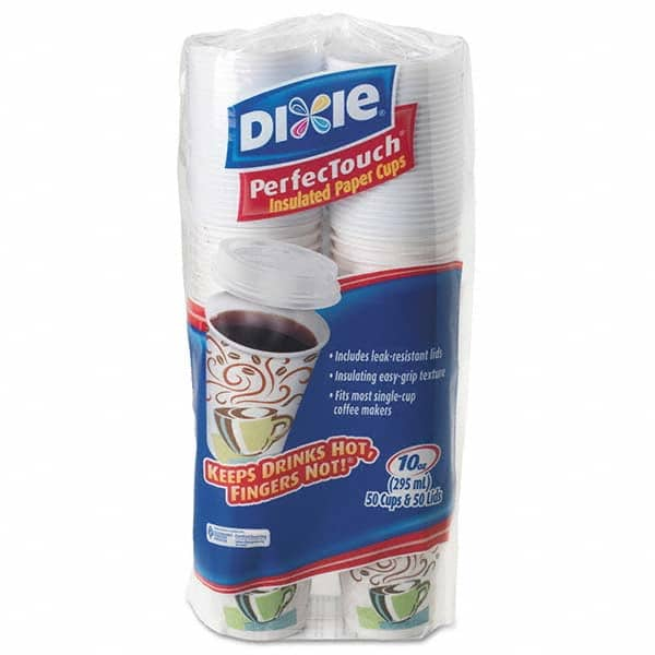 Dixie - Combo Bag, Paper Hot Cups, 10 oz, 50/Pack - Americas Industrial Supply