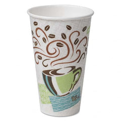 Dixie - PerfecTouch Paper Hot Cups, 16 oz, Coffee Dreams Design, 50/Pack, 20 Packs/Carton - Americas Industrial Supply