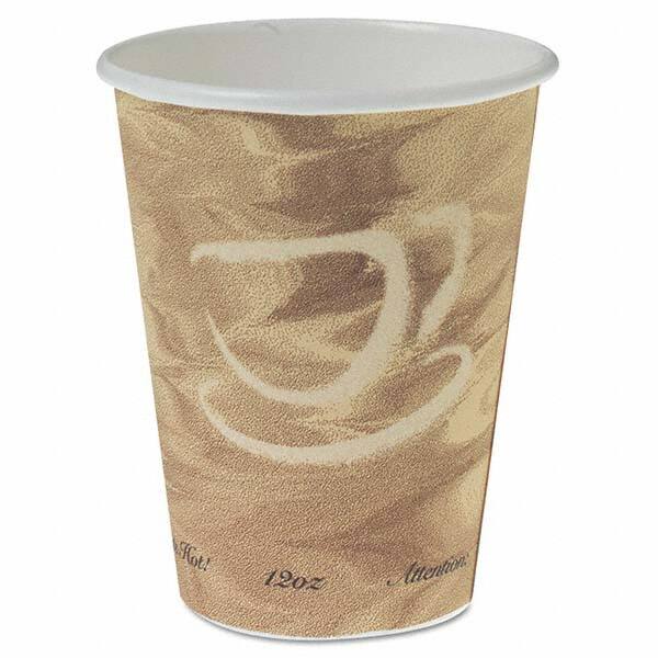 DART - Mistique Polycoated Hot Paper Cup, 12 oz, Printed, Brown, 50/Bag - Americas Industrial Supply