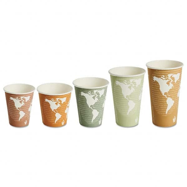 ECO PRODUCTS - World Art Renewable/Compostable Hot Cups, 8 oz, Plum, 50/Pack - Americas Industrial Supply