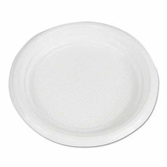 Boardwalk - Hi-Impact Plastic Dinnerware, Plate, 6" Diam, White, 1000/Carton - Americas Industrial Supply