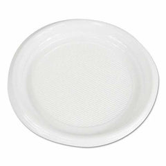 Boardwalk - Hi-Impact Plastic Dinnerware, Plate, 9" Diam, White, 500/Carton - Americas Industrial Supply