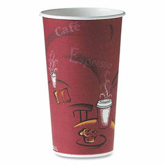 DART - Polycoated Hot Paper Cups, 20 oz, Bistro Design, 600/Carton - Americas Industrial Supply