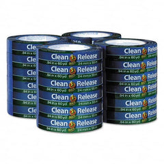 Duck - 15/16" Wide x 60 Yd Long x 5.3 mil Blue Crepe Paper Painter's Tape - Americas Industrial Supply