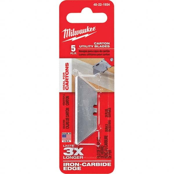 Milwaukee Tool - Knife Blades Type: Utility Knife Blade Material: Carbon Steel - Americas Industrial Supply