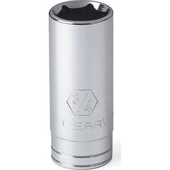 Deep Hand Socket: 1/2″ Drive, 1-1/16″ Socket, 6-Point Polished