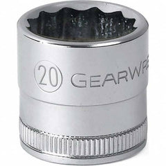 Hand Socket: 1/2″ Drive, 12 mm Socket, 6-Point Polished