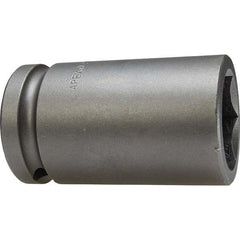 Impact Socket: 1/2″ Drive, Square Drive 6-Point, 57.1 mm OAL, Satin