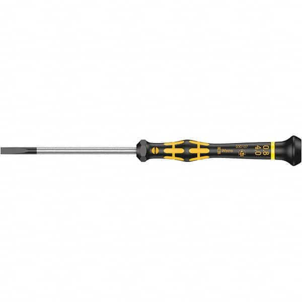 Precision & Specialty Screwdrivers; Type: Slotted; Overall Length Range: 3″ - 6.9″; Shaft Length: 1.56 in; 40 mm; Handle Length: 97 mm; Tether Style: Not Tether Capable; Standards: DIN EN 61340-5-1; Overall Length (mm): 137; Point Size: 0.16; Handle Lengt