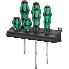 Wera - Screwdriver Sets Screwdriver Types Included: Phillips; Slotted Number of Pieces: 7 - Americas Industrial Supply