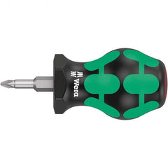 Wera - Phillips Screwdrivers Tool Type: Stubby Phillips Handle Style/Material: Ergonomic - Americas Industrial Supply