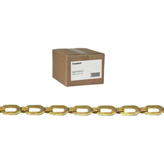 Campbell - Weldless Chain; Type: Plumber's Safety Chain ; Load Capacity (Lb.): 35 ; Trade Size: #1/0 ; Chain Diameter (Decimal Inch): 0.1200 ; Finish/Coating: Bright ; PSC Code: 4010 - Exact Industrial Supply