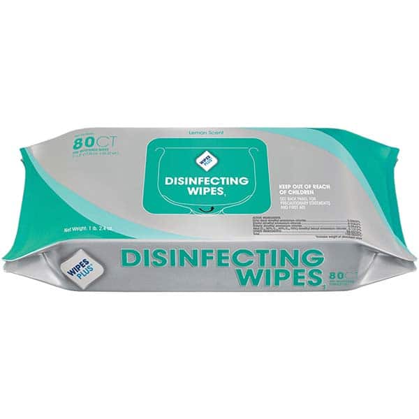 Tri-Chem - Pack of (12), 80 ct, 7 x 8 Disinfecting Wipes - Americas Industrial Supply