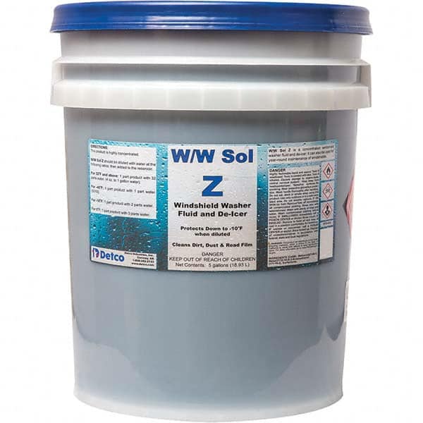 Detco - Automotive Cleaners & Degreaser Type: Windshield Washer Fluid Container Size: 5 Gal. - Americas Industrial Supply