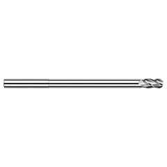 5/8″ Dia. × 5/8″ Shank × 0.938″ DOC × 8″ OAL, Carbide Uncoated, Stub , 4 Flute, Ballnose End Mill - Exact Industrial Supply