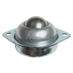 Ball Transfers; Base Shape: Round; Working Orientation: Ball up; Mount Type: Flange; Load Capacity (Lb.): 75; Mount Height: 0.75 in; Housing Diameter: 1.688; Overall Diameter: 1.750; Mounting Hole Diameter: 0.2188; Flange Width: 2.7500; Housing Finish: Ga