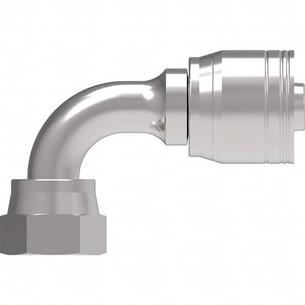Eaton - Hydraulic Hose Fittings & Couplings Type: Female ORS Swivel Short Drop 90 Elbow Hose Diameter: 1-3/16 (Inch) - Americas Industrial Supply