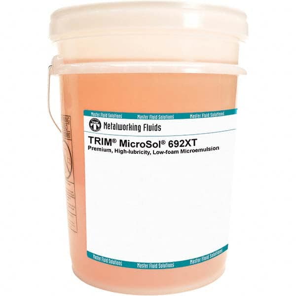 Master Fluid Solutions - TRIM MicroSol 692XT 5 Gal Pail Cutting, Drilling, Sawing, Grinding, Tapping & Turning Fluid - Americas Industrial Supply