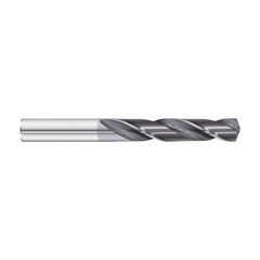 #44 Dia. × 0.086″ Shank × 1″ Flute Length × 2″ OAL, 7xD, 135°, TiAlN, 2xD Flute, External Coolant, Round Solid Carbide Drill - Americas Industrial Supply