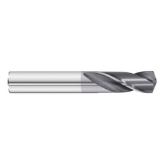 #41 Dia. × 0.096″ Shank × 1/2″ Flute Length × 2″ OAL, 5xD, 135°, TiAlN, 2xD Flute, External Coolant, Round Solid Carbide Drill - Americas Industrial Supply