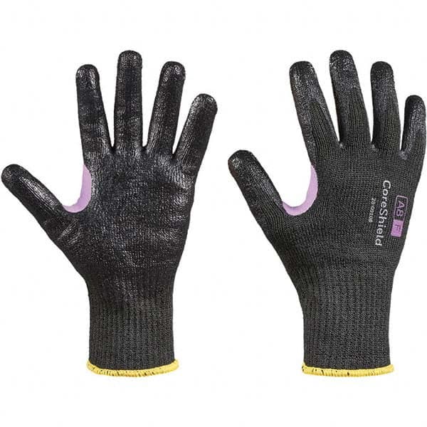 Honeywell - Size L (9), ANSI Cut Lvl A8, Puncture Lvl 1, Abrasion Lvl 6, Nitrile Coated Cut Resistant Gloves - Americas Industrial Supply