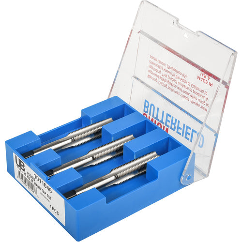 ‎5/8″- 18 4 Flute Tap Set Union Butterfield HSS Bright UNF Hand Tap, Set of 3 pcs Straight Flute ANSI E-code # 1500S5/8X18 - Exact Industrial Supply
