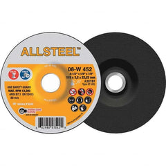 WALTER Surface Technologies - Depressed-Center Wheels Wheel Diameter (Inch): 4-1/2 Wheel Thickness (Inch): 1/8 - Americas Industrial Supply