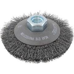 WALTER Surface Technologies - 5" OD, 5/8-11 Arbor Hole, Crimped Steel Wheel Brush - Americas Industrial Supply