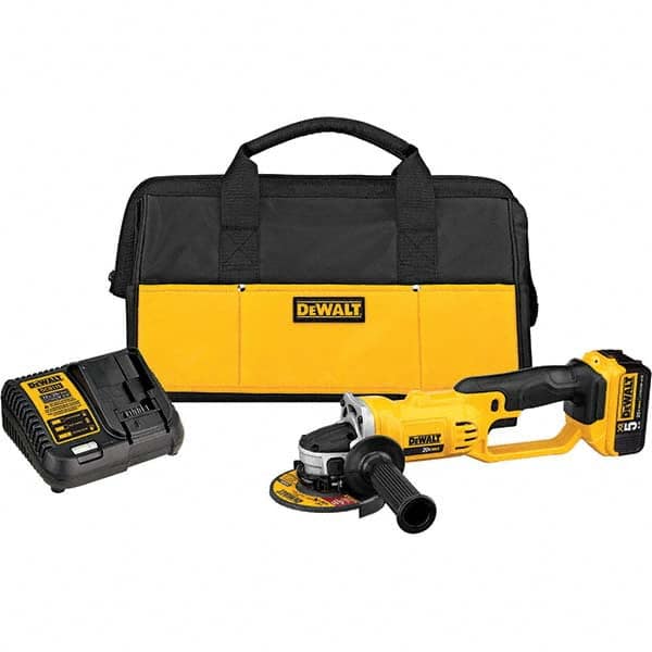 DeWALT - Angle & Disc Grinders Type of Power: Cordless Wheel Diameter (Inch): 4-1/2 - Americas Industrial Supply