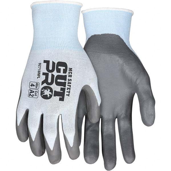 MCR Safety - Size S, ANSI Cut Lvl A2, Puncture Lvl 3, Abrasion Lvl 4, Foam Nitrile Coated Cut & Puncture Resistant Gloves - Americas Industrial Supply