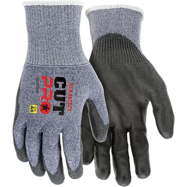 MCR Safety - Size XS, ANSI Cut Lvl A6, Puncture Lvl 4, Abrasion Lvl 4, Polyurethane Coated Cut & Puncture Resistant Gloves - Americas Industrial Supply