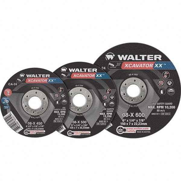 WALTER Surface Technologies - Cutoff Wheels Tool Compatibility: Angle Grinders Wheel Diameter (Inch): 6 - Americas Industrial Supply