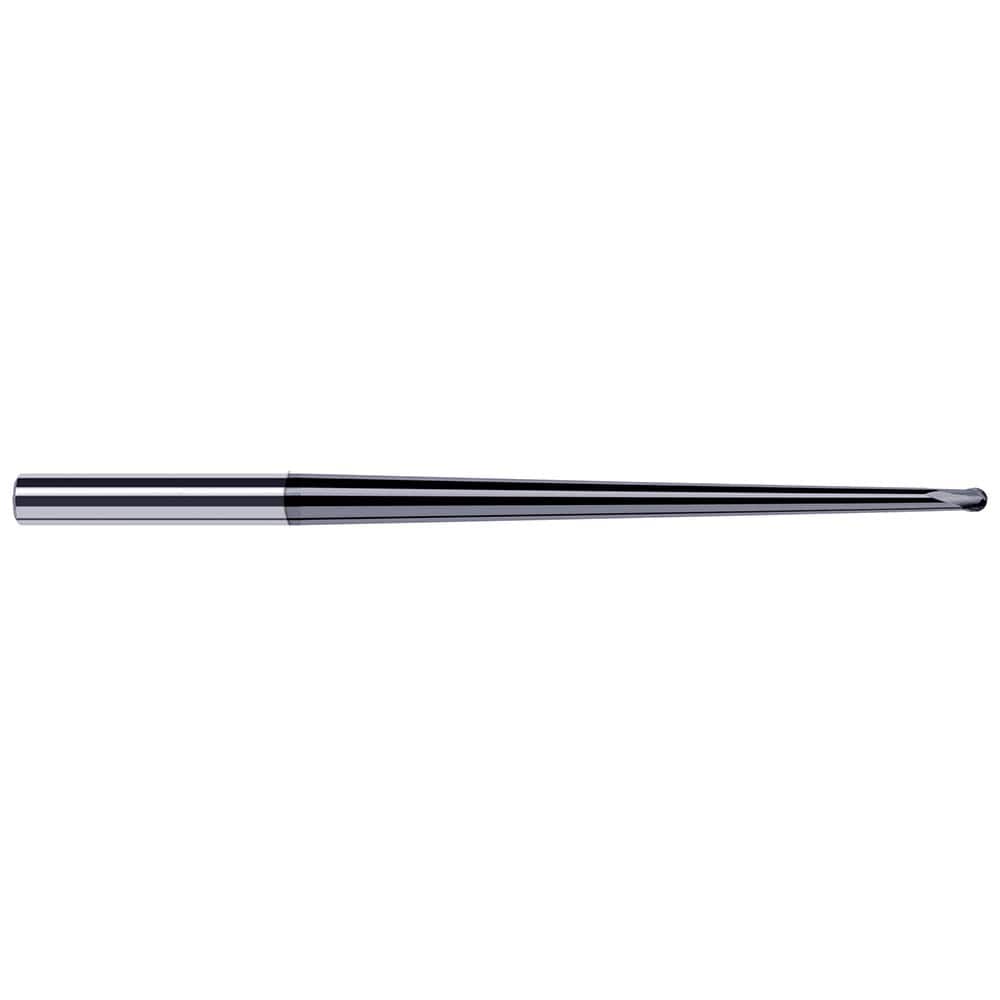 Harvey Tool - Ball End Mills; Mill Diameter (Inch): 1/4 ; Mill Diameter (Decimal Inch): 0.2500 ; Number of Flutes: 2 ; Length of Cut (Decimal Inch): 0.2000 ; Material: Solid Carbide ; Overall Length (Inch): 4 - Exact Industrial Supply