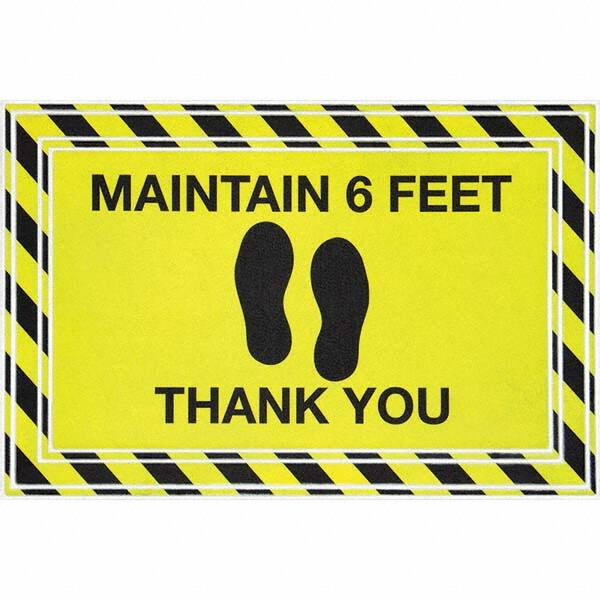 PRO-SAFE - 3' Long x 2' Wide Poly-Blended Carpet, Ribbed Entrance Matting - Americas Industrial Supply