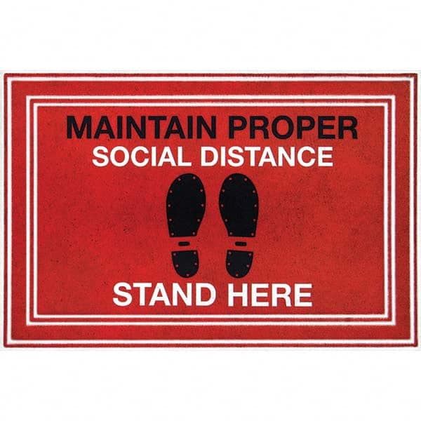 PRO-SAFE - 3' Long x 2' Wide Poly-Blended Carpet, Ribbed Entrance Matting - Americas Industrial Supply