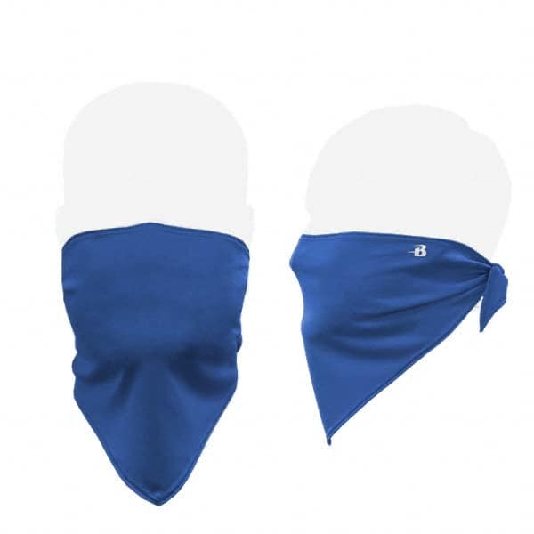 Badger Sport - 100 Pack, Size Universal Royal Blue Bandana Design Washable Face Mask - Americas Industrial Supply