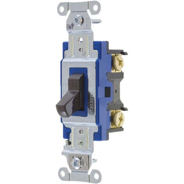 Bryant Electric - Wall & Dimmer Light Switches Switch Type: Three Way Switch Operation: Toggle - Americas Industrial Supply