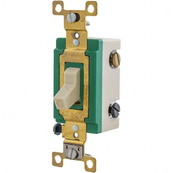 Bryant Electric - Wall & Dimmer Light Switches Switch Type: Three Way Switch Operation: Toggle - Americas Industrial Supply