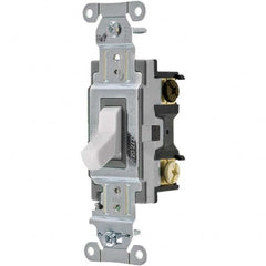 Bryant Electric - Wall & Dimmer Light Switches Switch Type: Three Way Switch Operation: Toggle - Americas Industrial Supply