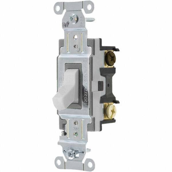 Bryant Electric - Wall & Dimmer Light Switches Switch Type: Three Way Switch Operation: Toggle - Americas Industrial Supply