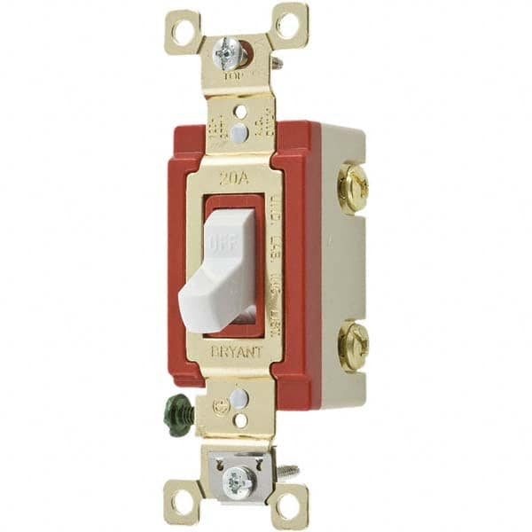 Bryant Electric - Wall & Dimmer Light Switches Switch Type: NonDimmer Switch Operation: Toggle - Americas Industrial Supply