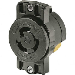 Twist Lock Receptacles; Receptacle/Part Type: Receptacle; Gender: Female; NEMA Configuration: L5-15R; Flange Style: No Flange; Amperage: 15 A; Voltage: 125 V ac; Number Of Poles: 2; Number Of Wires: 3; Maximum Cord Diameter: 16.60 mm; Resistance Features: