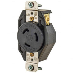 Twist Lock Receptacles; Receptacle/Part Type: Receptacle; Gender: Female; NEMA Configuration: L6-20R; Flange Style: No Flange; Amperage: 20 A; Voltage: 250 V ac; Number Of Poles: 2; Number Of Wires: 3; Maximum Cord Diameter: 16.60 mm; Resistance Features: