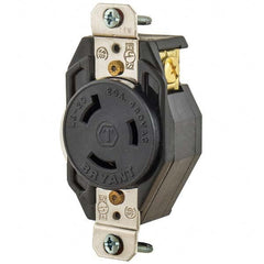 Twist Lock Receptacles; Receptacle/Part Type: Receptacle; Gender: Female; NEMA Configuration: L8-20R; Flange Style: No Flange; Amperage: 20 A; Voltage: 480 V ac; Number Of Poles: 2; Number Of Wires: 3; Maximum Cord Diameter: 16.60 mm; Resistance Features: